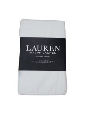 Lauren Ralph Lauren Dunham Sateen King Pillowcases White 300 Thread Count Cotton
